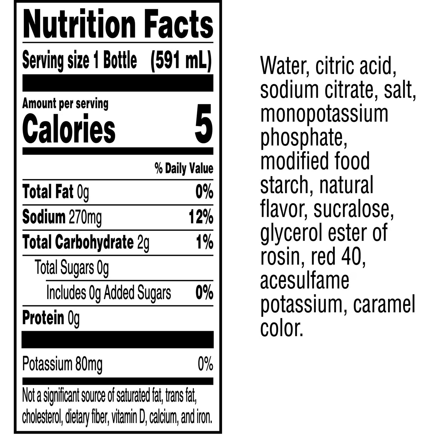 Gatorade Zero Sugar Thirst Quencher Fruit Punch Sports Drinks, 20 fl oz, 8 Count Bottles( 2 pack)