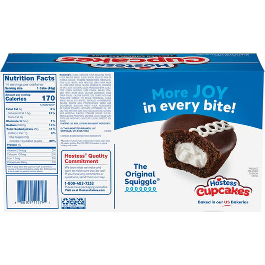 ( pack of 3)Hostess Cupcakes, Chocolate Snack Cakes, 22.22 oz Box (14 Count)