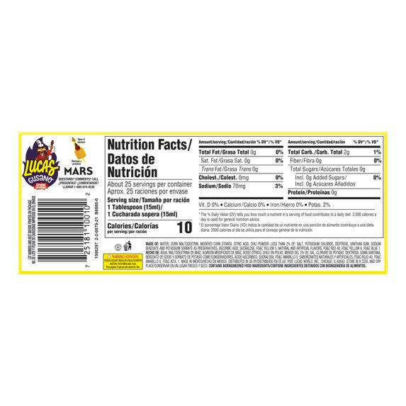 ( pack of 2)Lucas Gusano Tamarind Candy, 1.26 oz, 10 Pieces