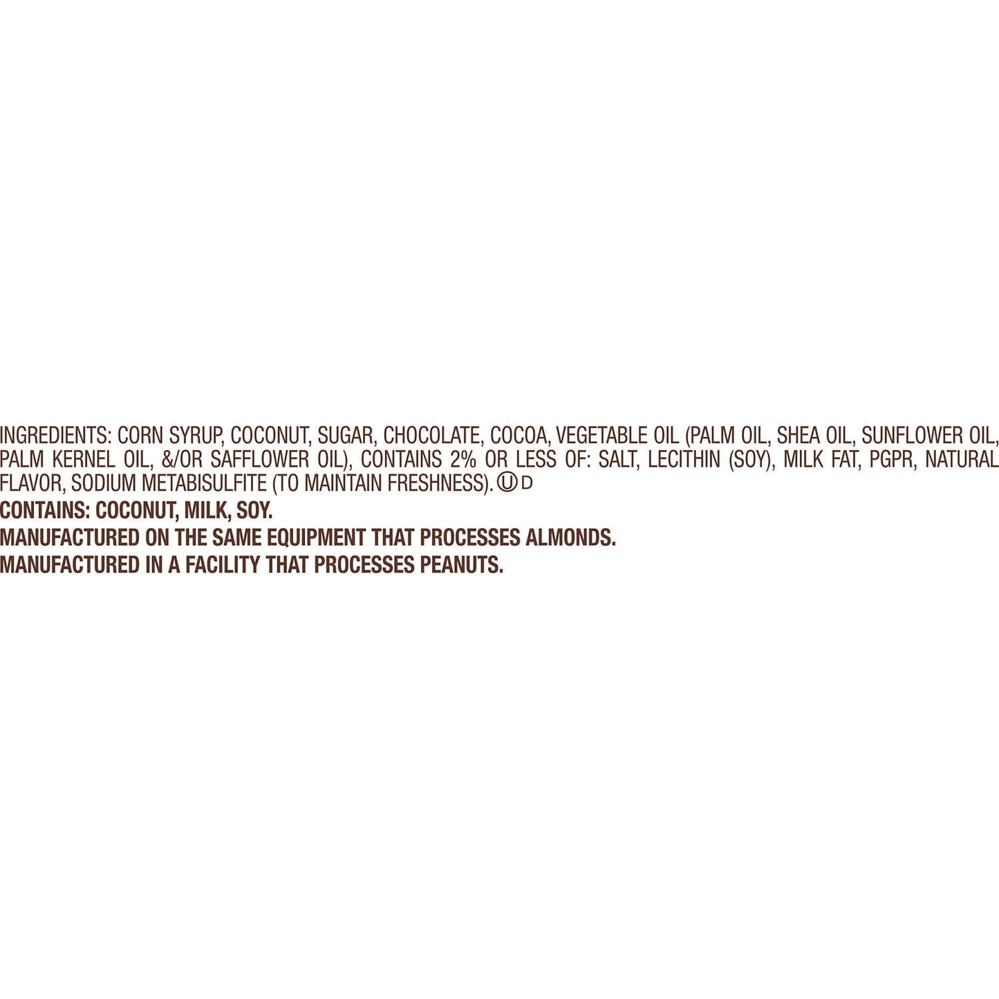 Mounds Coconut and Dark Chocolatey Snack Size Candy, Bag 10.8 oz