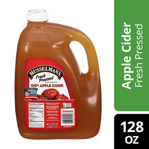 Musselman's Fresh Pressed 100% Apple Cider, 128 Fl. Oz.( pack of 2)