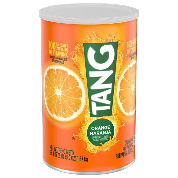 (2 pack) Tang Drink Mix, 1 Canister, for Flavorful Hydration and Shareable Refreshment, Orange