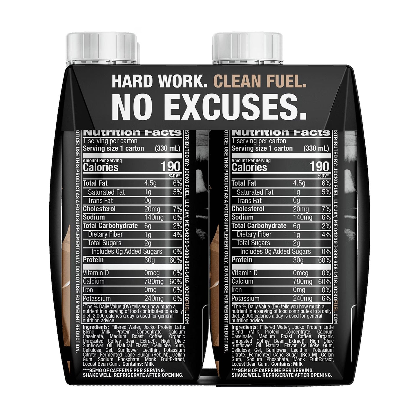 (3 pack) Jocko Fuel Protein Shake, Sweet Cream Coffee, 11oz, 4 Count, 30g Protein