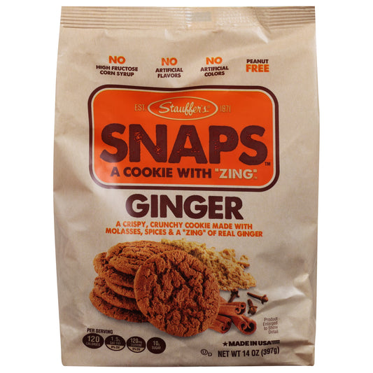 Stauffer's SNAPS Ginger Cookies, 14oz Shelf-Stable Bag