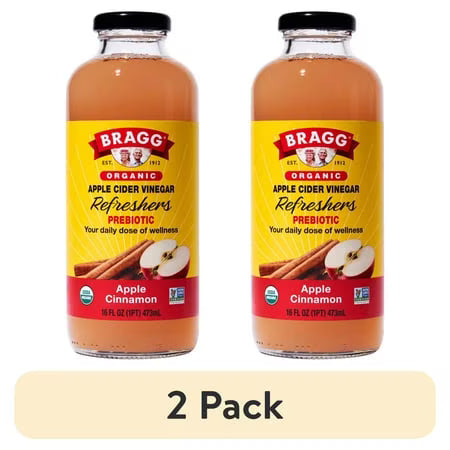 Hero image 8 of (2 pack) Bragg Organic Apple Cider Vinegar Refresher, Apple Cinnamon, 16 fl oz, 8 of 10     Visit the Bragg Store (2 pack) Bragg Organic Apple Cider Vinegar Refresher, Apple Cinnamon, 16 fl oz