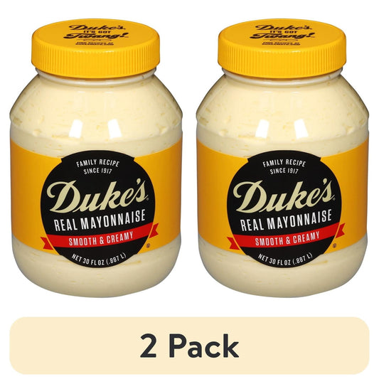 (2 pack) Duke's® Real Mayonnaise, 30 oz Jar, Smooth & Creamy Mayo