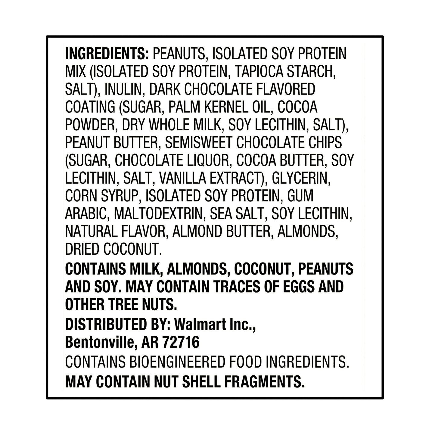 Great Value Peanut Butter and Dark Chocolate Protein Bars, 21.1 oz, 15 Count