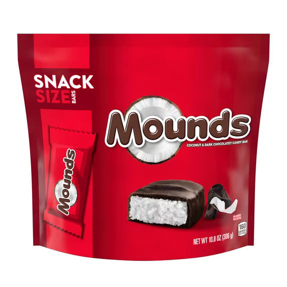 (pack of 3)Mounds Coconut and Dark Chocolatey Snack Size Candy, Bag 10.8 oz