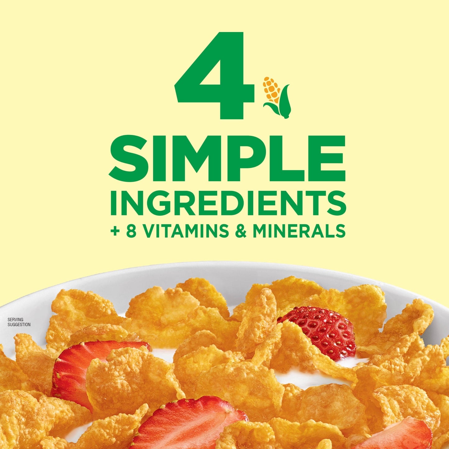 Kellogg's Corn Flakes Original Breakfast Cereal, 8 Vitamins and Minerals, Mega Size, 25.2 oz