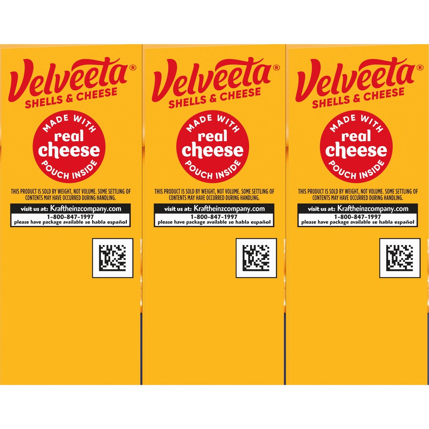 Velveeta Shells and Cheese Mac and Cheese, 3 Boxes, for Easy Dinner or Dinner Sides, Original Flavor, Made with Real Cheese, 12 oz