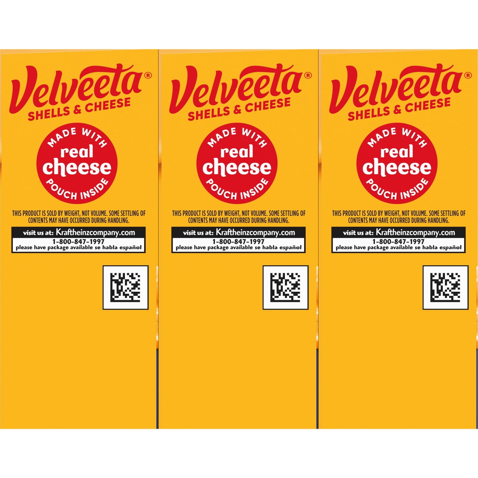 Velveeta Shells and Cheese Mac and Cheese, 3 Boxes, for Easy Dinner or Dinner Sides, Original Flavor, Made with Real Cheese, 12 oz