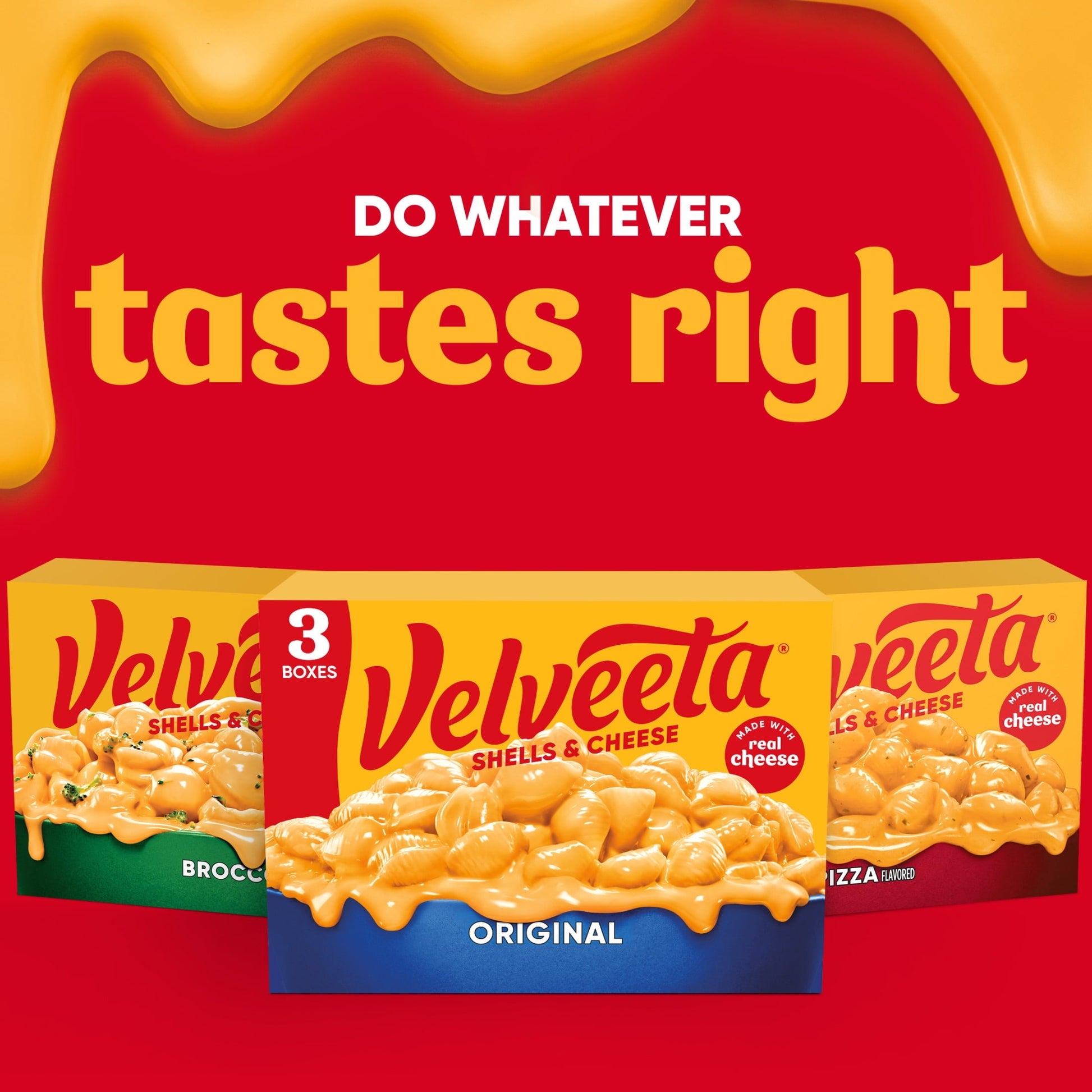 Velveeta Shells and Cheese Mac and Cheese, 3 Boxes, for Easy Dinner or Dinner Sides, Original Flavor, Made with Real Cheese, 12 oz