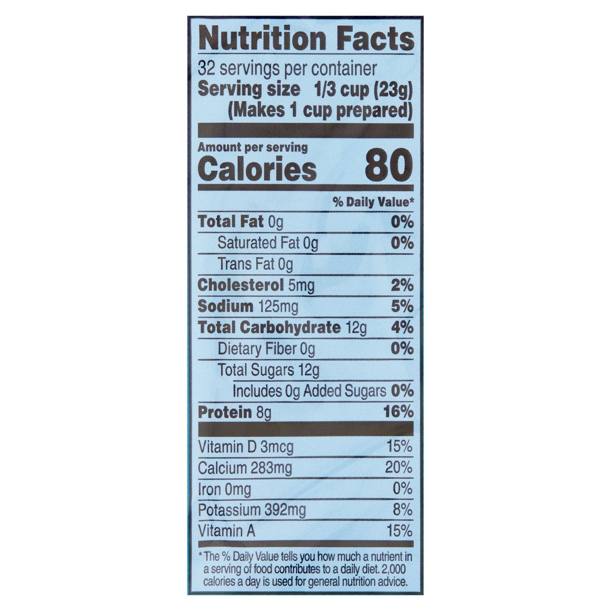 Great Value Instant Nonfat Dry Milk, 25.6 oz Bag, Makes 8 Quarts