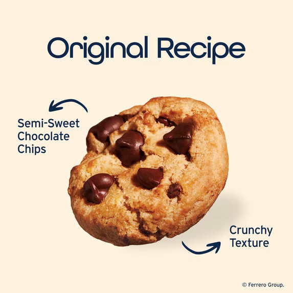 (3 pack) Famous Amos Classic Chocolate Chip Cookies, Bite-size cookies, Sweet Treats, 30 Pack Box, 1 oz Bag