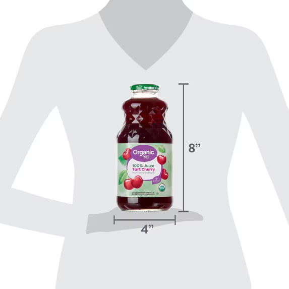 (3 pack) Great Value Organic 100% Tart Cherry Juice, 32 fl oz