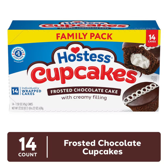 ( pack of 3)Hostess Cupcakes, Chocolate Snack Cakes, 22.22 oz Box (14 Count)