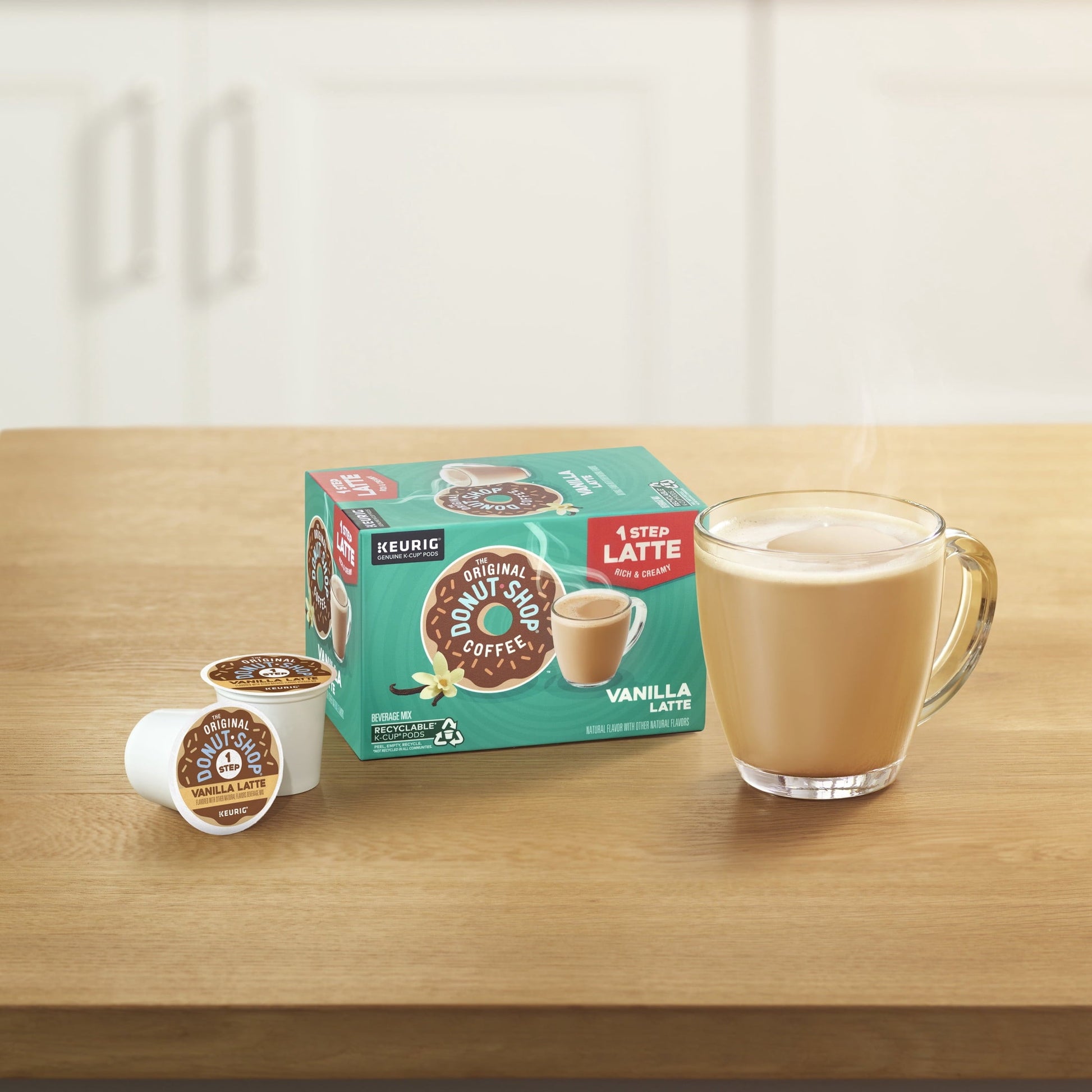 The Original Donut Shop, Vanilla Latte Flavored K-Cup Coffee Pods, 10 Count