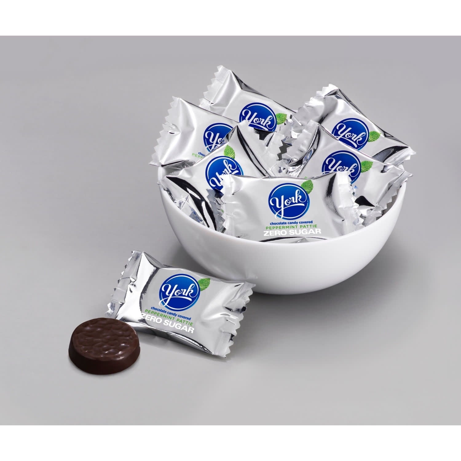 York Zero Sugar Chocolate Peppermint Patties, Candy Bag, 5.1 oz