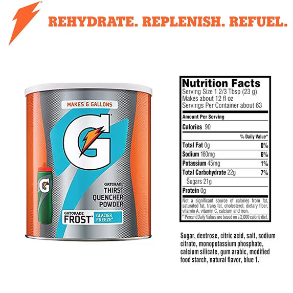 Gatorade Glacier Freeze Electrolyte Drink Mix Powder