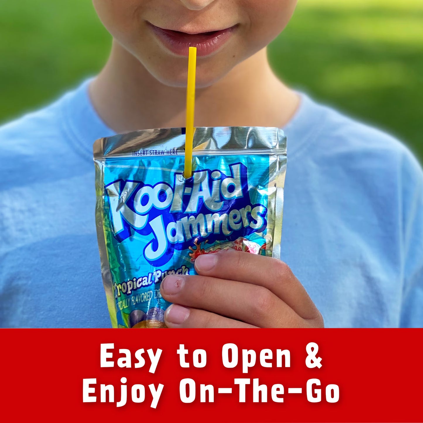 Kool-Aid Jammers Drink, 30 Pouches, for School Lunches and On-the-Go Hydration, Artificially Flavored Tropical Punch, Grape and Cherry Flavors, 6 fl oz