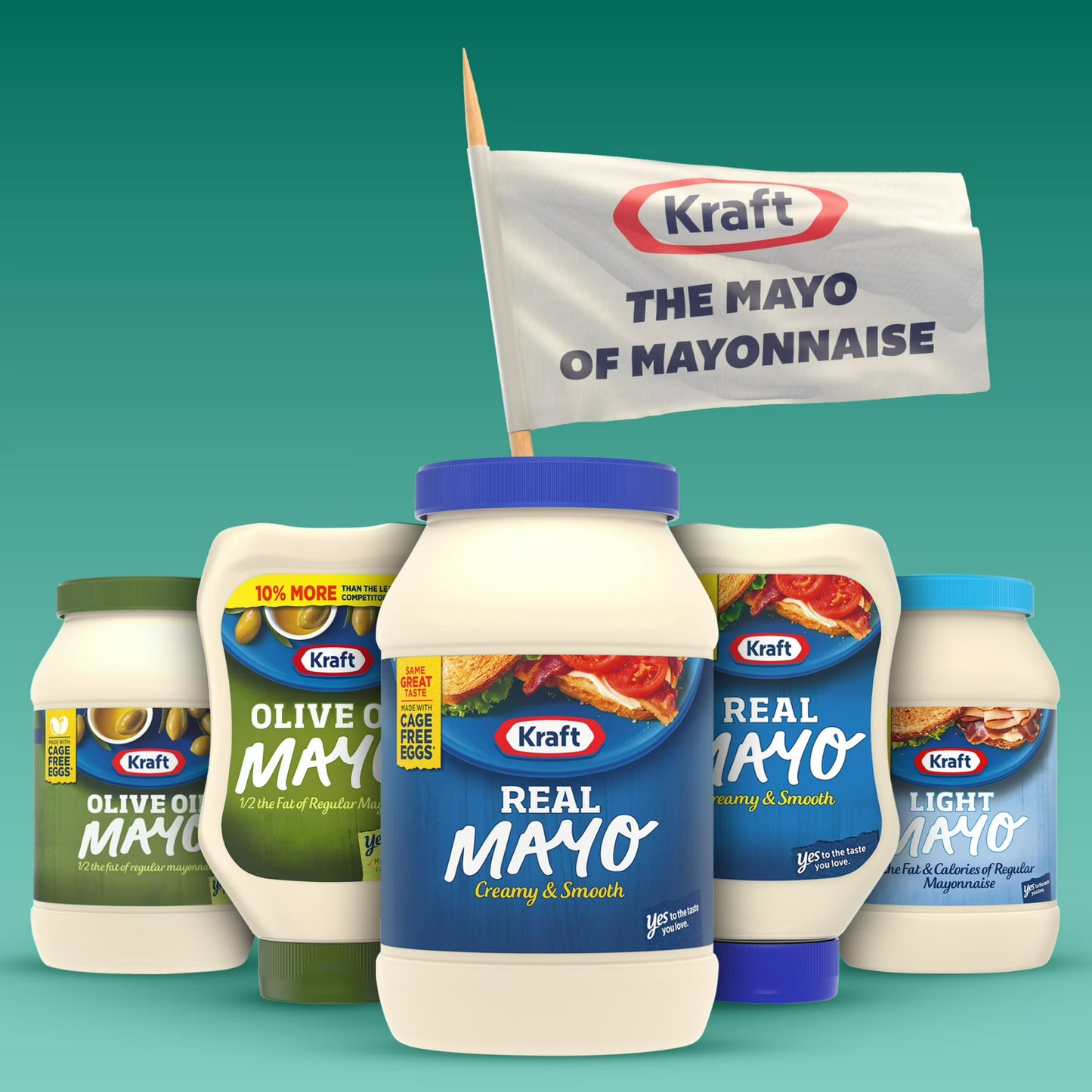 (pack of 2) Kraft Real Mayo Creamy & Smooth Mayonnaise, 48 fl oz Jar