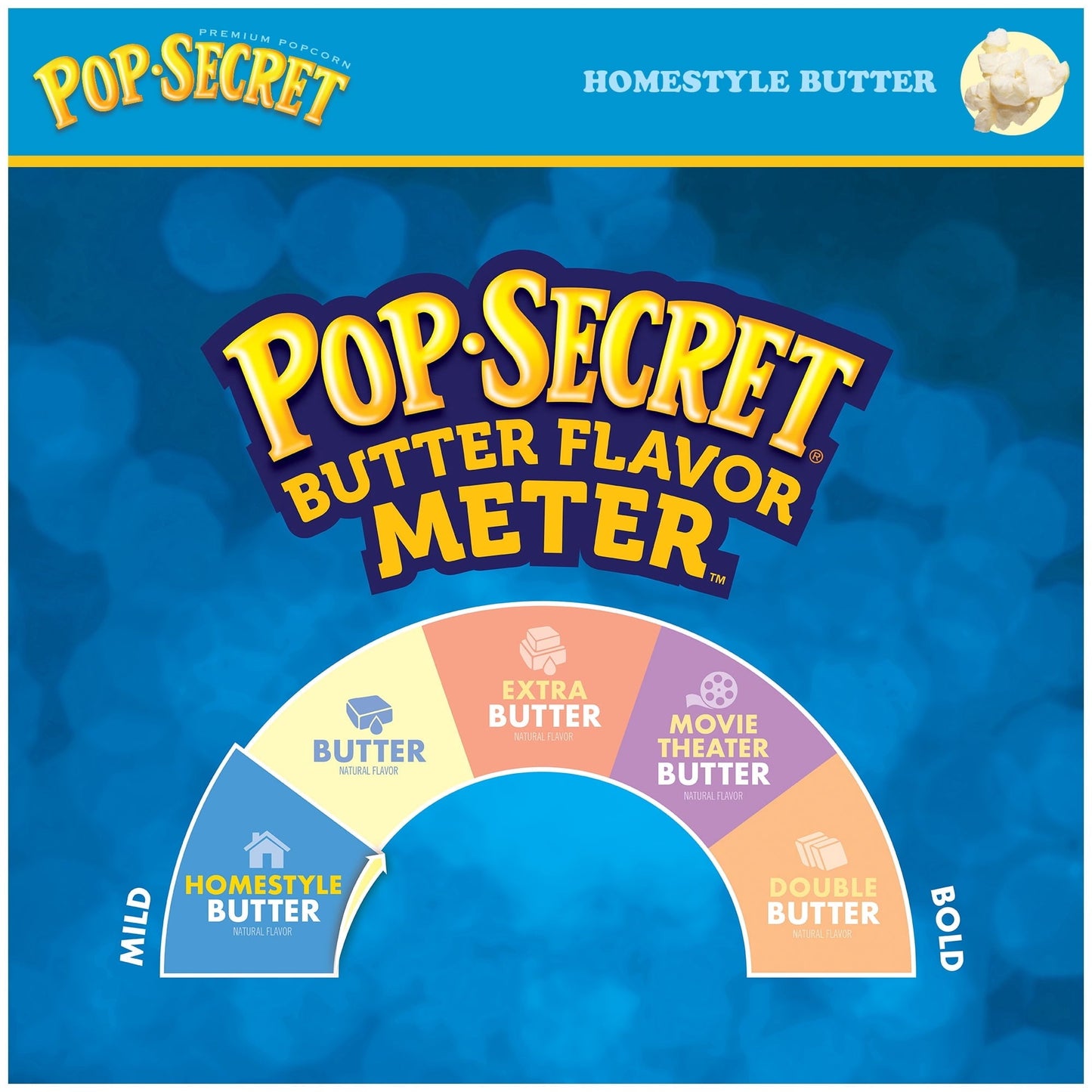 Pop Secret Microwave Popcorn, Homestyle Butter Flavor, 3.2 oz Sharing Bags, 12 Ct