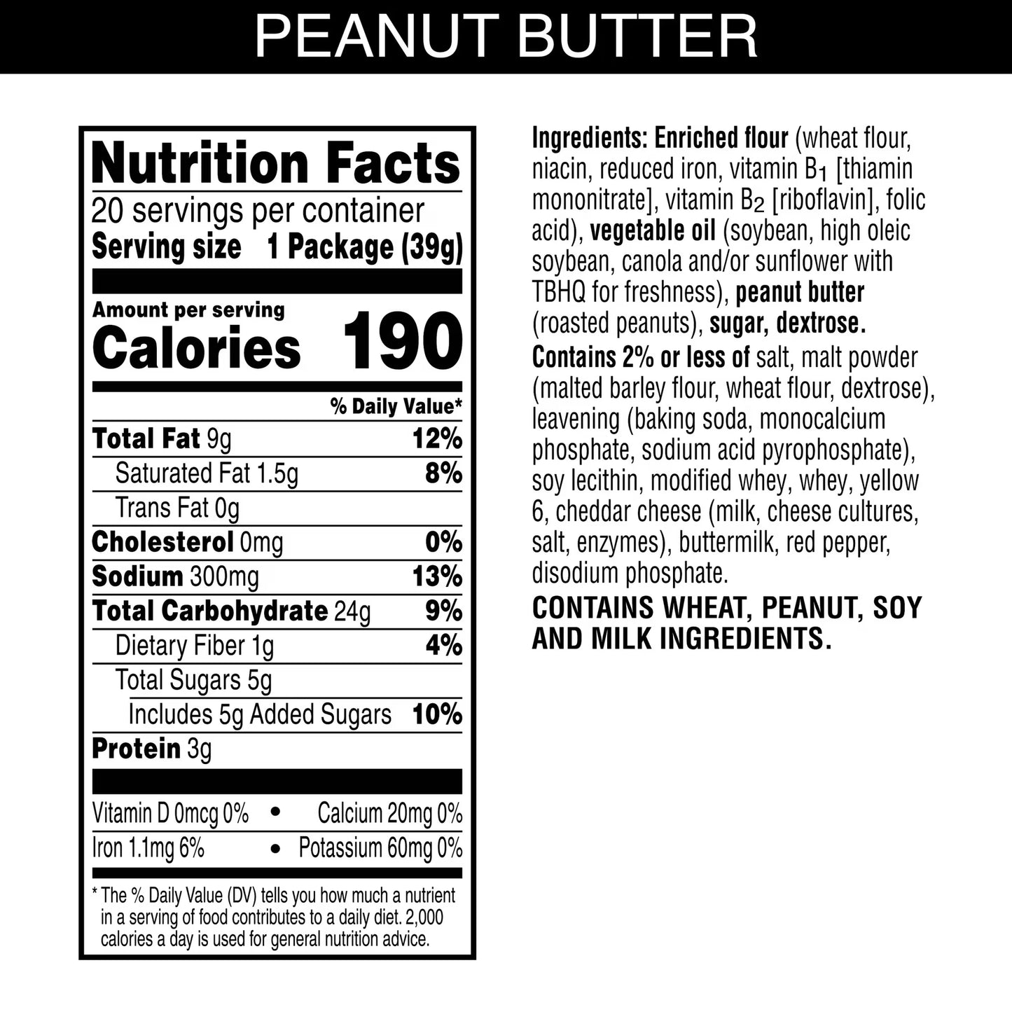 Austin Peanut Butter On Toasty Sandwich Crackers, Lunch Snacks, 20 Count