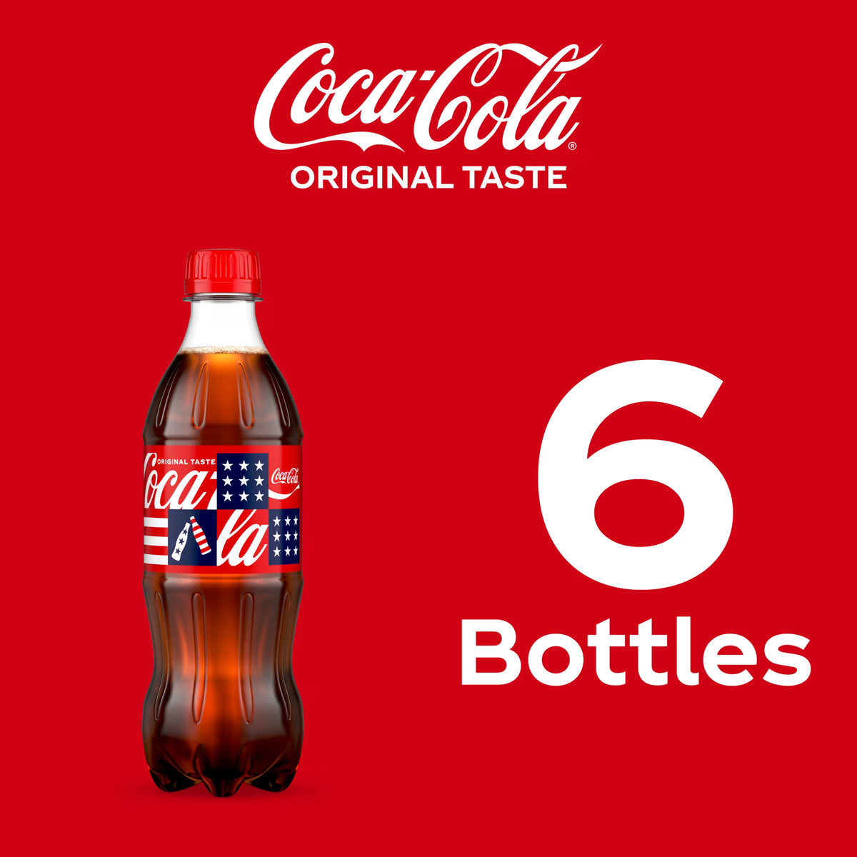 (pack of 2)Coca-Cola Soda Pop Bottles, 16.9 fl oz, 6 Pack