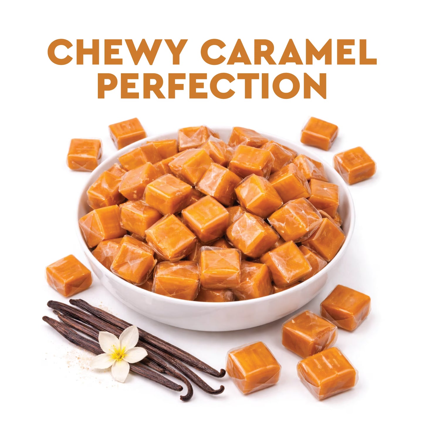 Caramel Cubes Candy Individually Wrapped 150 Pieces 2 Pounds, Soft Chewy Caramel Squares Candy, Bulk Caramel for Melting, Baking & Snacking, Holiday Gift Bag Filler ( 2 pack)