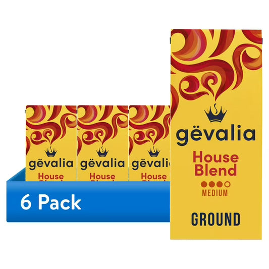 (6 pack) Gevalia House Blend Medium Ground Coffee 6 Pack, 12 oz. Bag