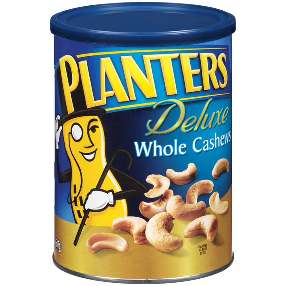 (6 pack) PLANTERS Deluxe Salted Whole Cashews, Party Snacks