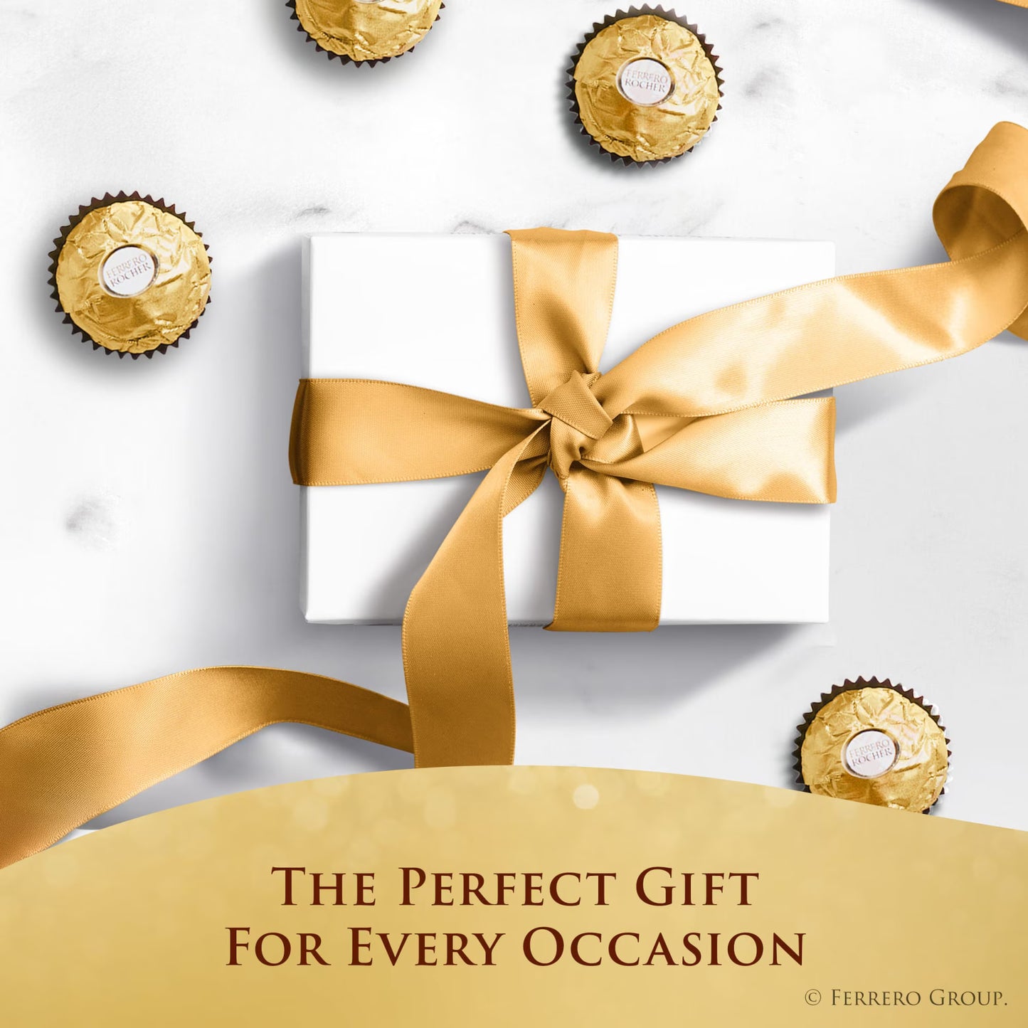 Ferrero Rocher Gourmet Hazelnut Milk Chocolate Gift Box, 12 Individually Wrapped Chocolates, 5.3 oz