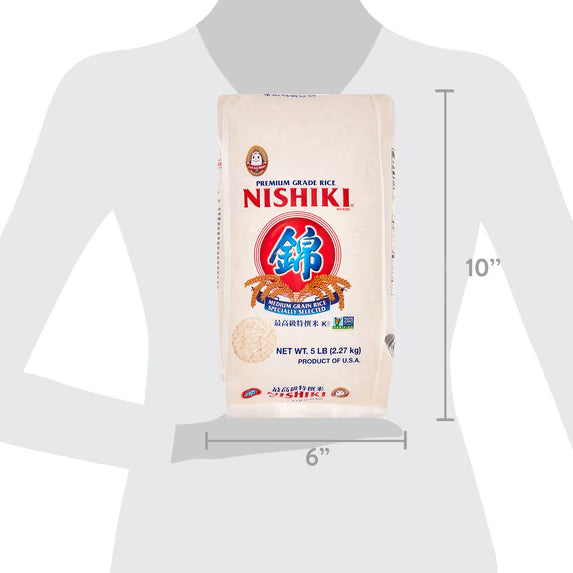 Nishiki Medium Grain Rice, 5 lb Bag Kosher Certified( pack of 3)