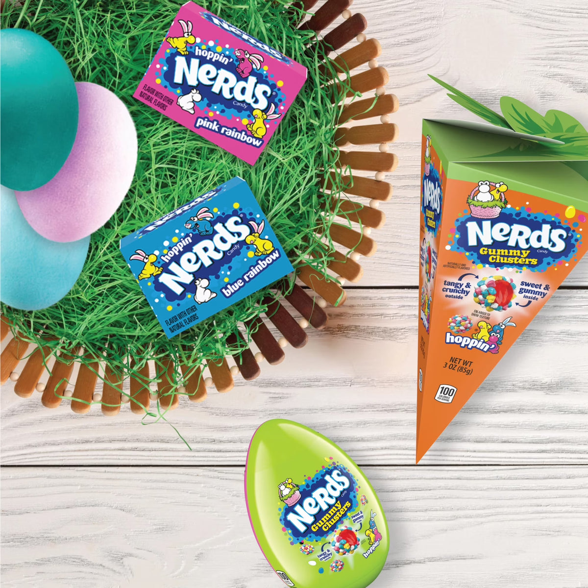 (3 pack) Nerds Easter Original Hoppin' Mini Boxes, Easter Candy, 6.15 oz