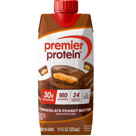 Premier Protein Shake, Chocolate Peanut Butter, 30g Protein, 11 fl oz, 12 Ct