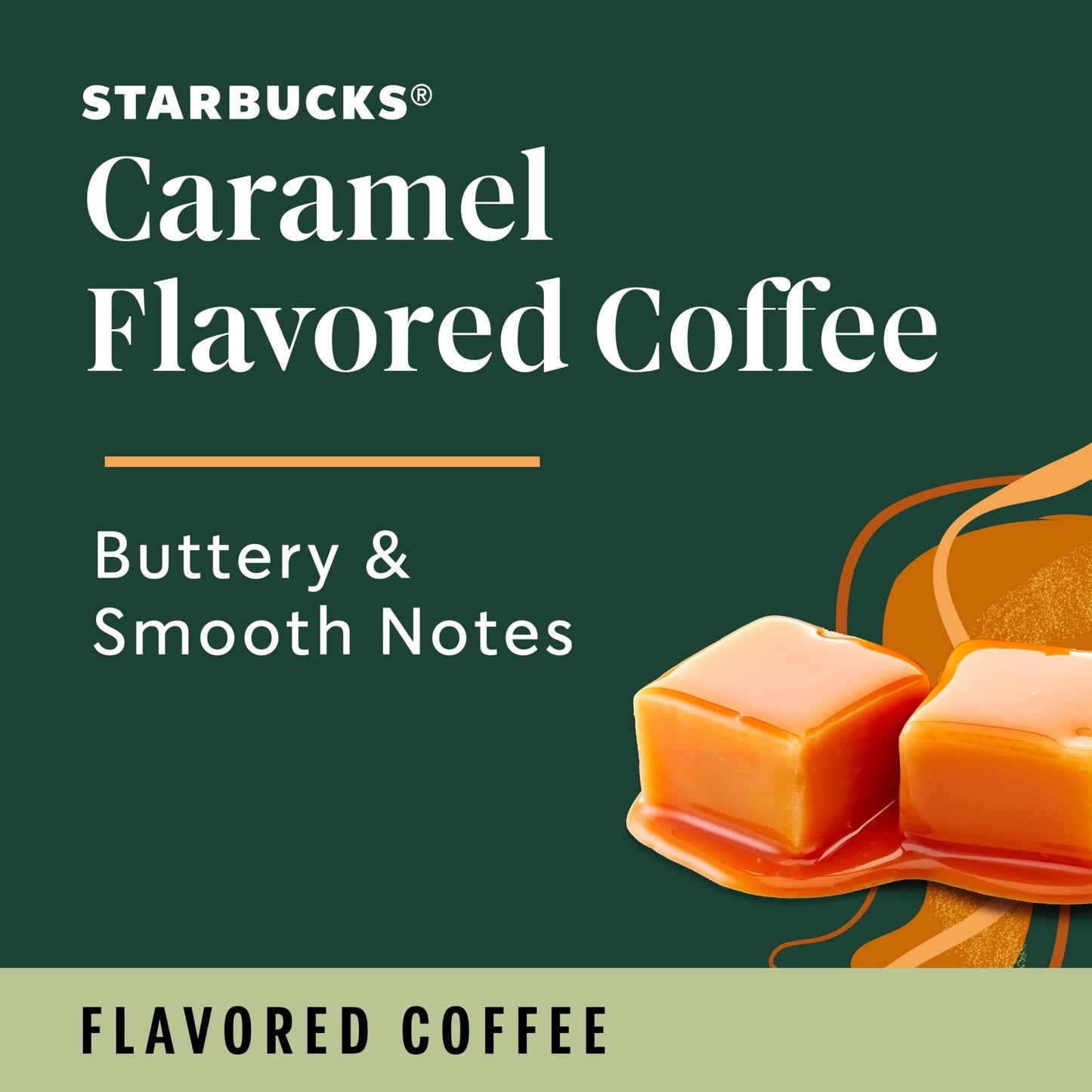 Starbucks Caramel, Ground Coffee, Flavored Hot or Iced Coffee, 11 oz