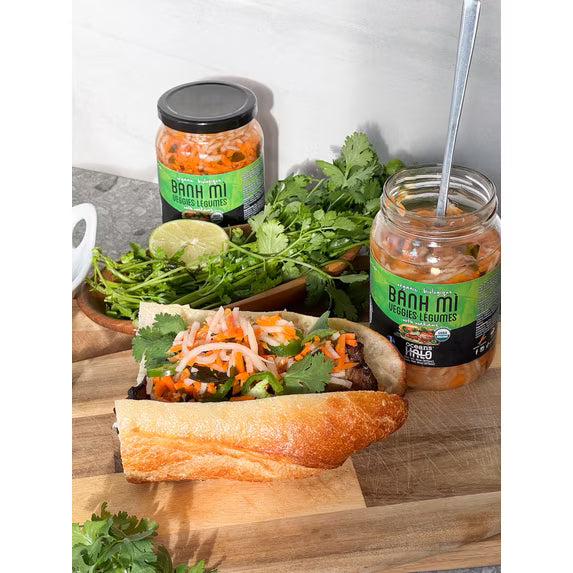 (pack of 3)Ocean's Halo Organic Banh Mi Veggies, Crunchy Pickled Shredded Mixed Vegetables, Vegan, 16 oz.