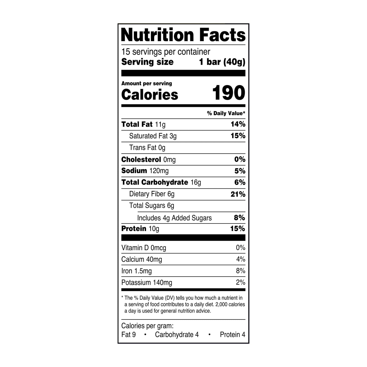 Great Value Peanut Butter and Dark Chocolate Protein Bars, 21.1 oz, 15 Count
