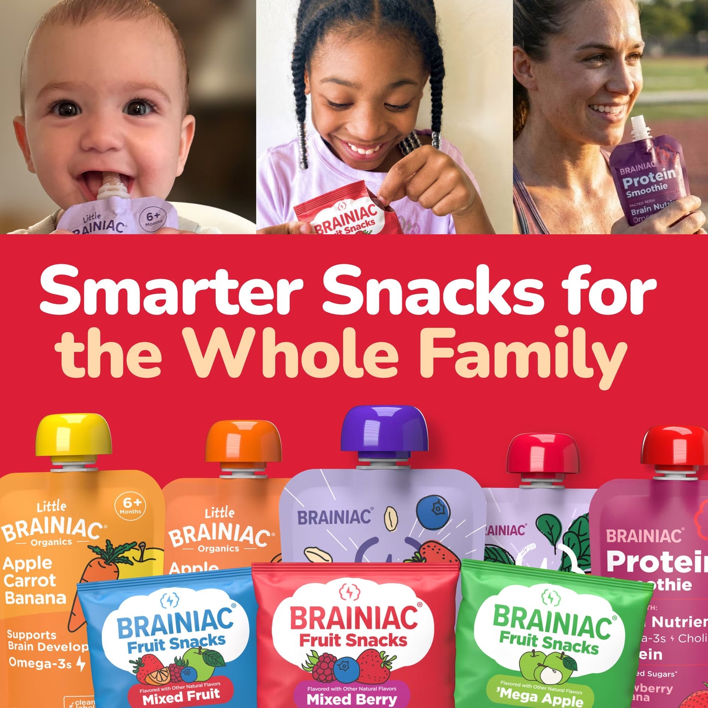 Brainiac Fruit Snacks with Brainpack, Mixed Fruit Flavor, 20 Count