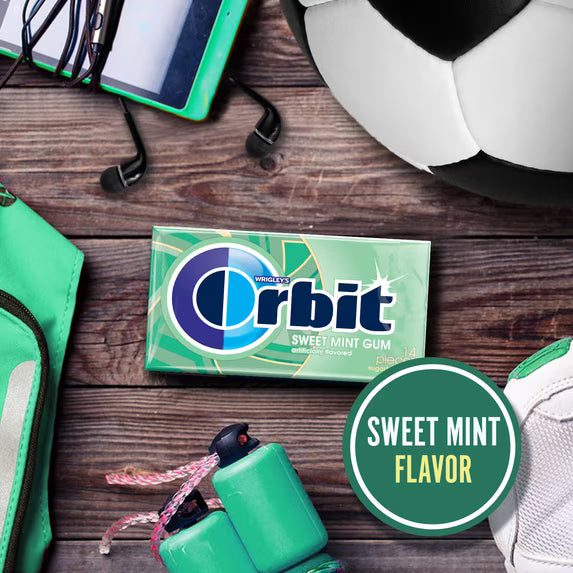 Orbit Sweet Mint Sugar Free Chewing Gum - 14 Ct (8 pack)