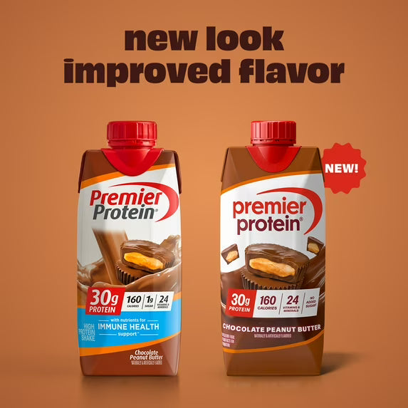 Premier Protein Shake, Chocolate Peanut Butter, 30g Protein, 11 fl oz, 12 Ct
