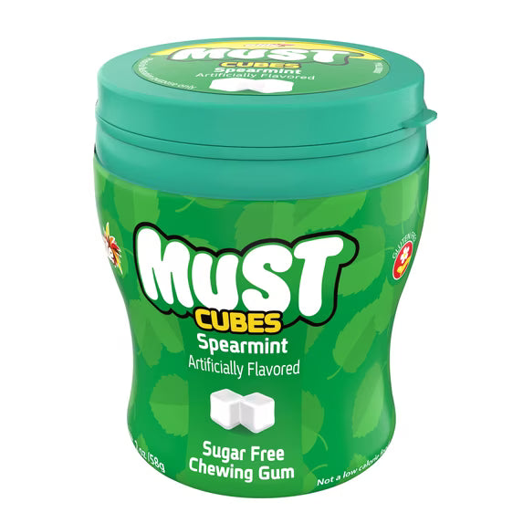(2 pack) Elite Must Sugar Free Spearmint Cubed Gum, 2oz