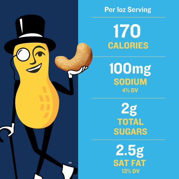 (6 pack) PLANTERS Deluxe Salted Whole Cashews, Party Snacks