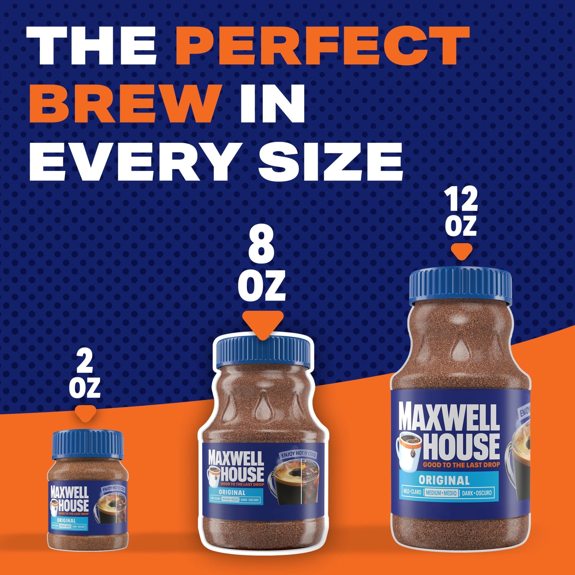 Maxwell House Original Roast Instant Coffee, 8 oz Jar