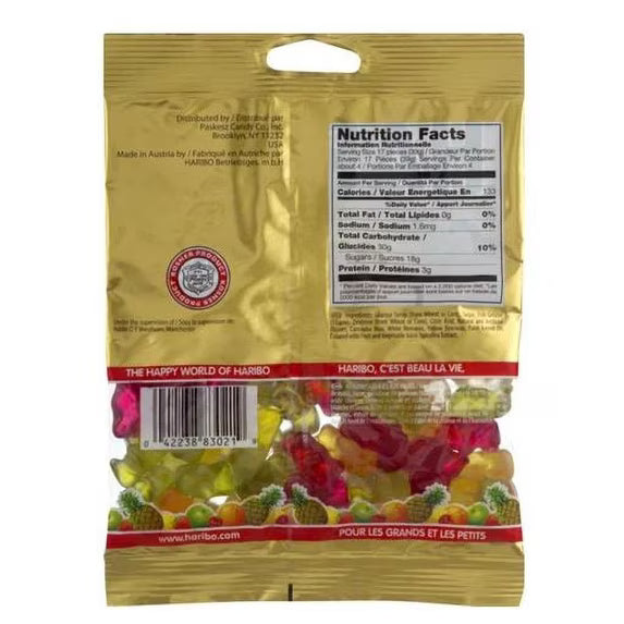 (2 pack) Haribo Goldbears Gummi Candy, 5.29oz