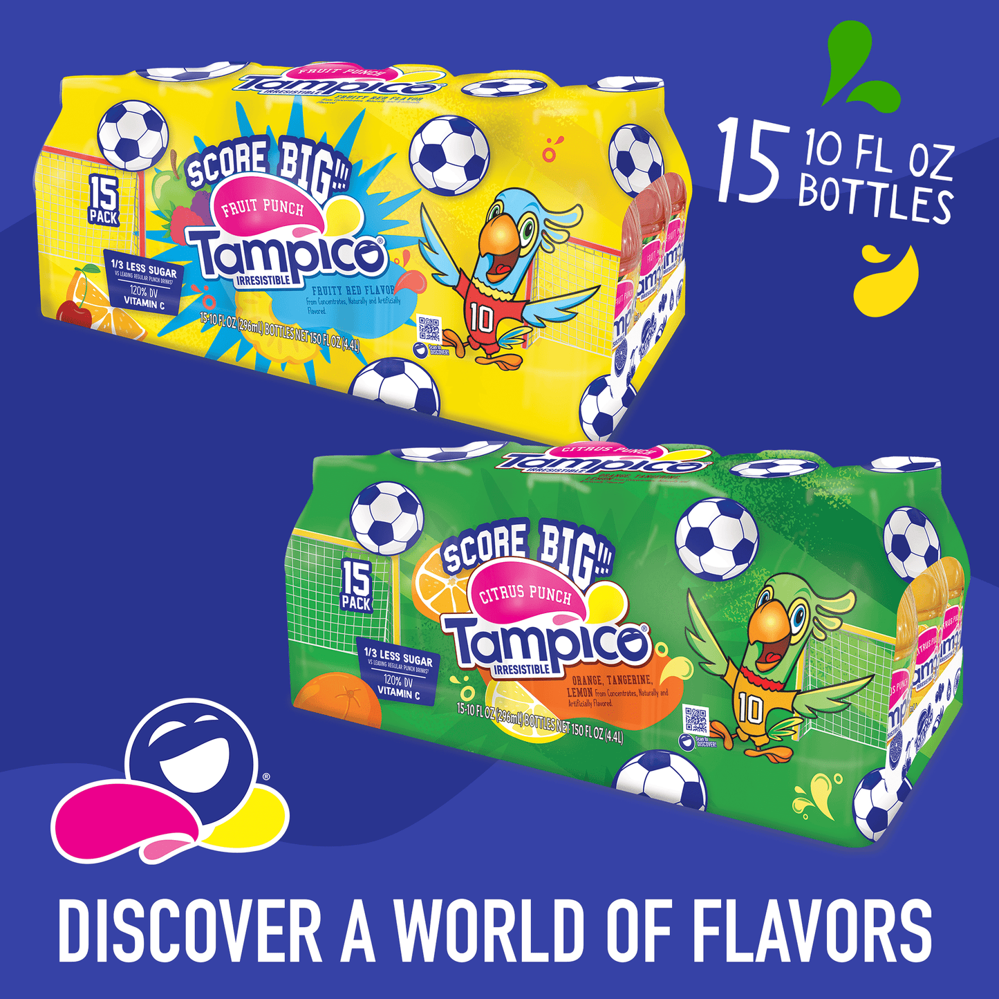 Tampico Citrus Punch Orange Tangerine Lemon Juice Drink 10 fl oz 15 Pack