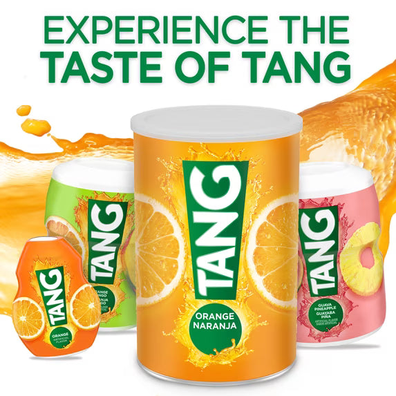 (2 pack) Tang Drink Mix, 1 Canister, for Flavorful Hydration and Shareable Refreshment, Orange