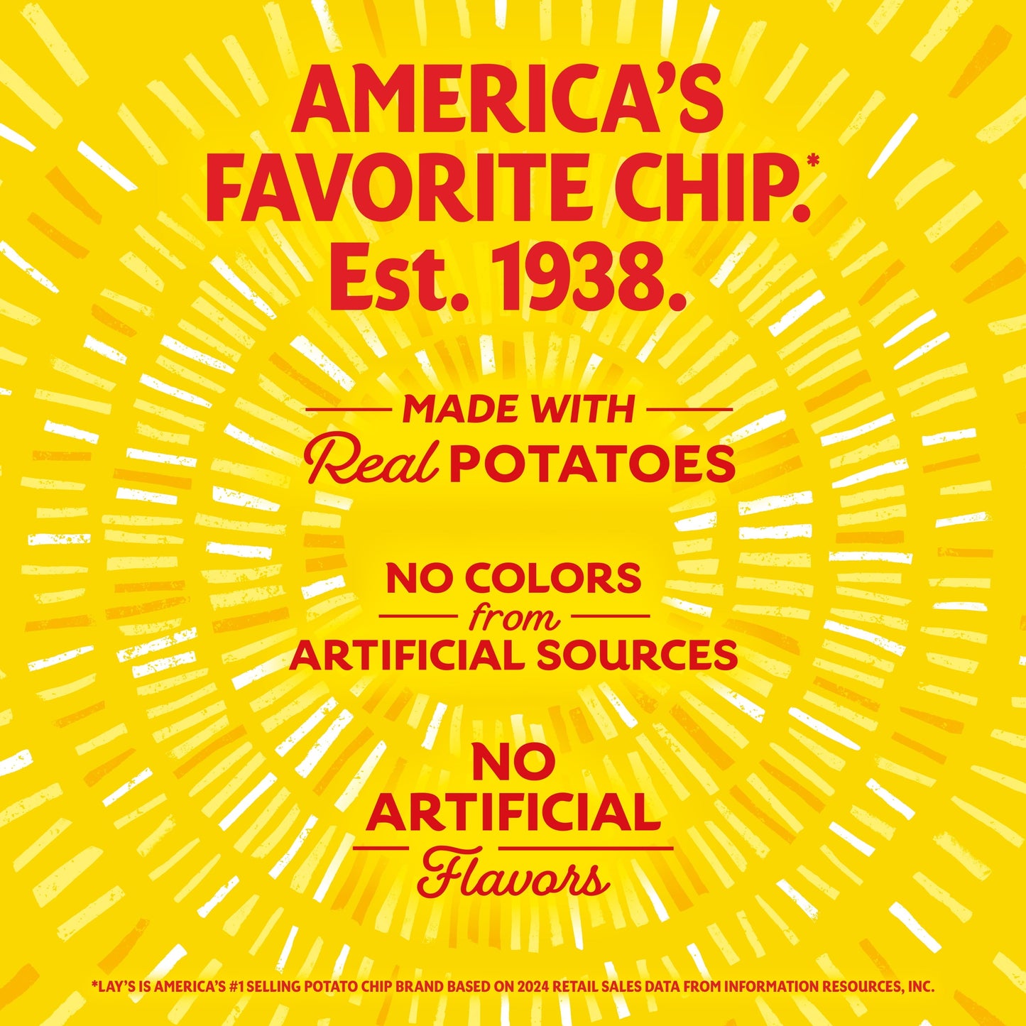 Lay's Wavy Hickory BBQ Flavored Potato Chips, 7.5 oz Bag