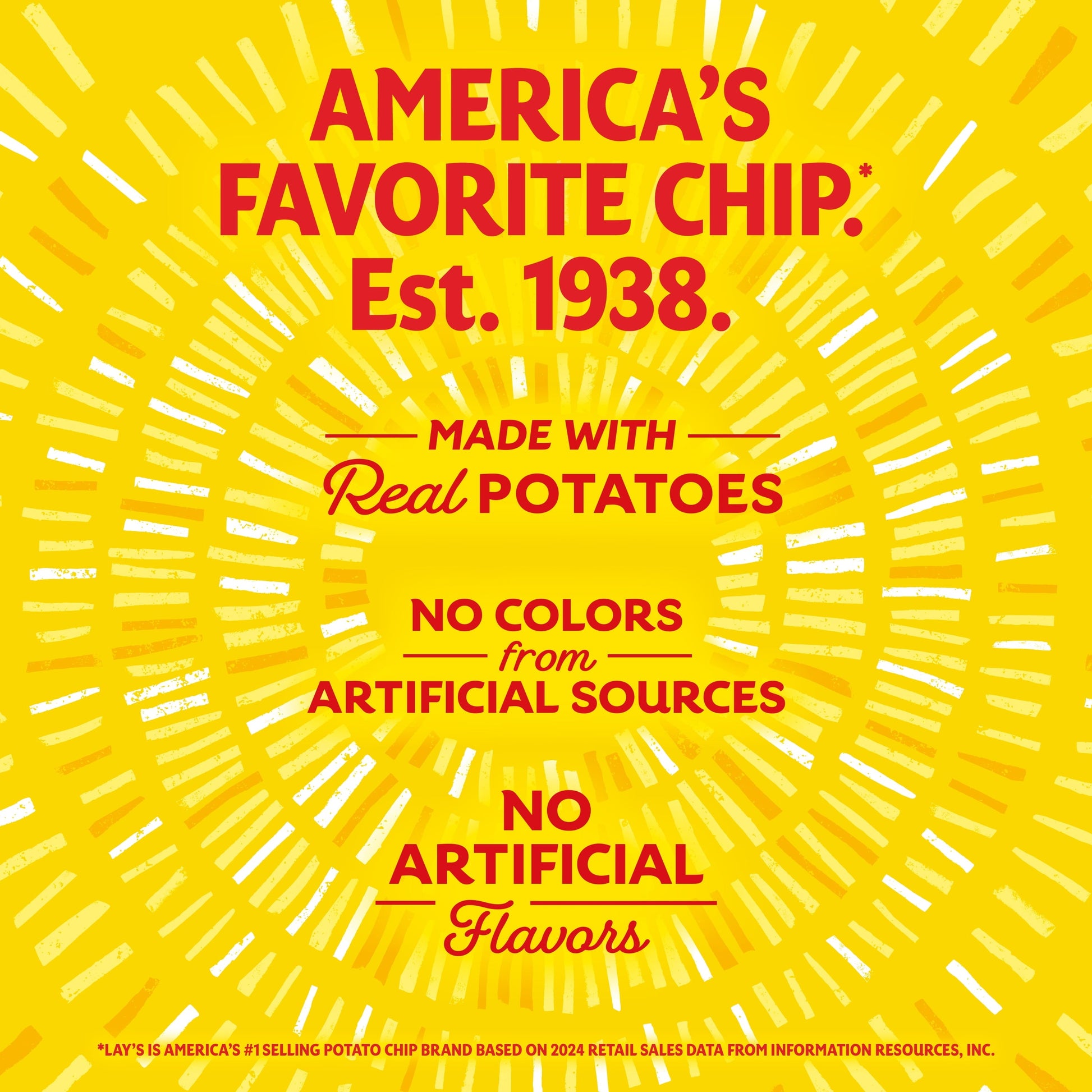 Lay's Wavy Hickory BBQ Flavored Potato Chips, 7.5 oz Bag