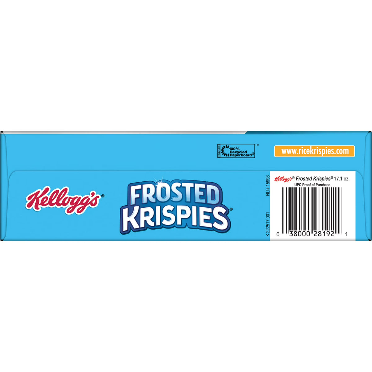 ( pack of 4)Kellogg's Frosted Krispies Frosted Flavor Breakfast Cereal, Kids Snacks, Family Size, 17.1 oz